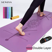 Load image into Gallery viewer, TPE Yoga Double Layer Non-Slip Mat Yoga Exercise Pad