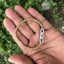 Load image into Gallery viewer, Fashion Letter Charm Pearl stretch Bracelet