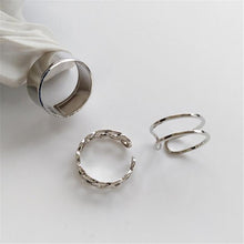 Load image into Gallery viewer, Hiphop/Rock Metal Geometry Circular Punk Rings Set