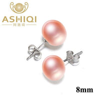 Load image into Gallery viewer, Natural Freshwater Pearl Stud Earrings