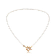 Load image into Gallery viewer, Coin Faux Pearl Decor Choker Necklace