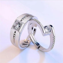 Load image into Gallery viewer, Silver Plated Couple Ring