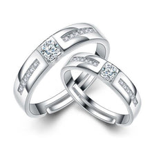 Load image into Gallery viewer, Silver Plated Couple Ring