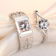 Load image into Gallery viewer, Silver Plated Couple Ring