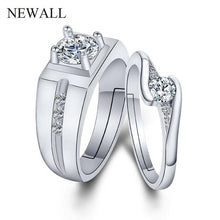 Load image into Gallery viewer, Silver Plated Couple Ring