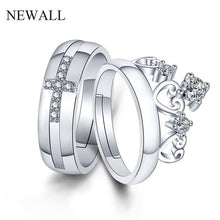Load image into Gallery viewer, Silver Plated Couple Ring