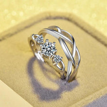 Load image into Gallery viewer, Silver Plated Couple Ring