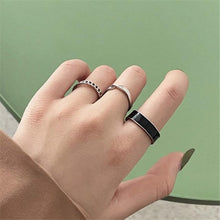 Load image into Gallery viewer, Hiphop/Rock Metal Geometry Circular Punk Rings Set