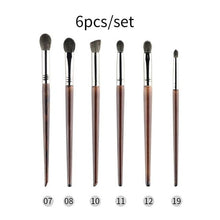 Load image into Gallery viewer, OVW Cosmetic 2/6 pcs Goat Hair Makeup Eye Shadow Brush Set Tool Ultra Soft Make Up Tapered Blender Diffuse Kit Cut Crease Brush