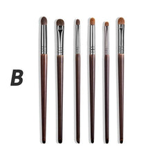 Load image into Gallery viewer, OVW Cosmetic 2/6 pcs Goat Hair Makeup Eye Shadow Brush Set Tool Ultra Soft Make Up Tapered Blender Diffuse Kit Cut Crease Brush