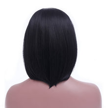 Load image into Gallery viewer, Mid-point black straight hair hood
