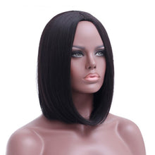 Load image into Gallery viewer, Mid-point black straight hair hood
