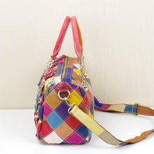Load image into Gallery viewer, Cowhide Handbags Color Flower Handbags

