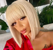 Load image into Gallery viewer, Women&#39;s Wigs Blonde Short Straight Hair Bobo Wigs
