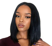Load image into Gallery viewer, Mid-point black straight hair hood
