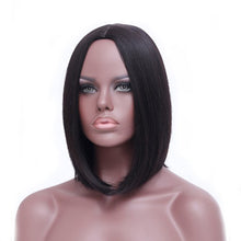 Load image into Gallery viewer, Mid-point black straight hair hood
