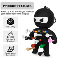 Load image into Gallery viewer, Cute Ninja Portable Golf Tees Holder Keychain
