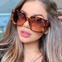 Load image into Gallery viewer, Trendy Large Frame Sunglasses Women Square Bright Black Sunglasses
