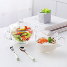 Load image into Gallery viewer, Personalized Milk Spoon with Cover Large Glass Bowl
