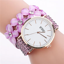Load image into Gallery viewer, Stainless steel shell quartz watches Women luxury brand velvet  drill band watch Ladies high quality fashion clock
