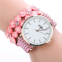 Load image into Gallery viewer, Stainless steel shell quartz watches Women luxury brand velvet  drill band watch Ladies high quality fashion clock
