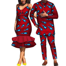 Load image into Gallery viewer, Couple clothing suspender skirt African clothing
