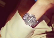 Load image into Gallery viewer, Luxury Diamond Women Watches Fashion Brand Stainless Steel Bracelet Wrist Watch Women Design Quartz Watch Clock relogio feminino
