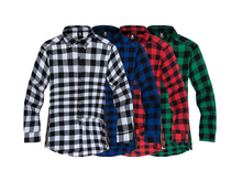 Load image into Gallery viewer, Mens Fashion Hip Hop Shirts Streetwear Urban Clothing Hiphop Men Clothes Plaid Zipper Shirt
