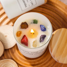 Load image into Gallery viewer, Natural Crystal Stone Aromatherapy Candle Soy Wax Smokeless Candles Gift Box Christmas Hand Gift
