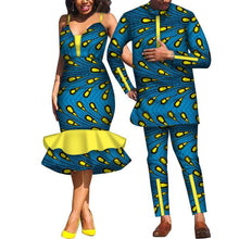 Load image into Gallery viewer, Couple clothing suspender skirt African clothing
