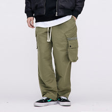 Load image into Gallery viewer, Thickened Casual Elastic Rope Multi Bag Harun Pants Male
