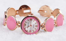 Load image into Gallery viewer, Women Watch Ladies Nobler Fashion Casual 5 Colors Wafer Design Round Dial Bracelet Watch Mujor Quartz Wristwatch Female Relojes
