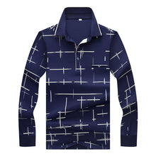Load image into Gallery viewer, Ali tiger randsome Long Sleeve Shirt Men&#39;s fashion leisure mercerized cotton silk autumn Korean slim lapels
