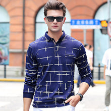 Load image into Gallery viewer, Ali tiger randsome Long Sleeve Shirt Men&#39;s fashion leisure mercerized cotton silk autumn Korean slim lapels
