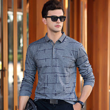 Load image into Gallery viewer, Ali tiger randsome Long Sleeve Shirt Men&#39;s fashion leisure mercerized cotton silk autumn Korean slim lapels
