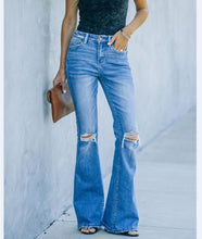Load image into Gallery viewer, New Women's Denim Trousers With Ripped Holes And Washed Thin
