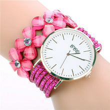Load image into Gallery viewer, Stainless steel shell quartz watches Women luxury brand velvet  drill band watch Ladies high quality fashion clock
