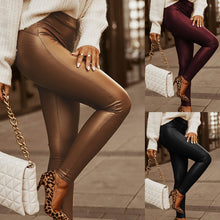 Load image into Gallery viewer, Women's High Waist Fashion Street Style Skinny Faux Leather Trousers
