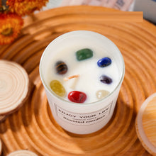 Load image into Gallery viewer, Natural Crystal Stone Aromatherapy Candle Soy Wax Smokeless Candles Gift Box Christmas Hand Gift

