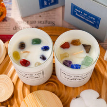 Load image into Gallery viewer, Natural Crystal Stone Aromatherapy Candle Soy Wax Smokeless Candles Gift Box Christmas Hand Gift
