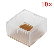 Load image into Gallery viewer, Square Round Chair Leg Caps Feet Pads Furniture
