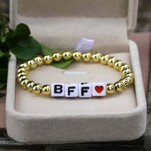 Load image into Gallery viewer, Fashion Letter Charm Pearl stretch Bracelet
