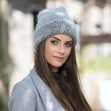 Load image into Gallery viewer, new simple Rabbit fur Beanie Hat for Women
