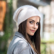 Load image into Gallery viewer, new simple Rabbit fur Beanie Hat for Women
