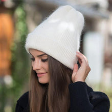 Load image into Gallery viewer, new simple Rabbit fur Beanie Hat for Women
